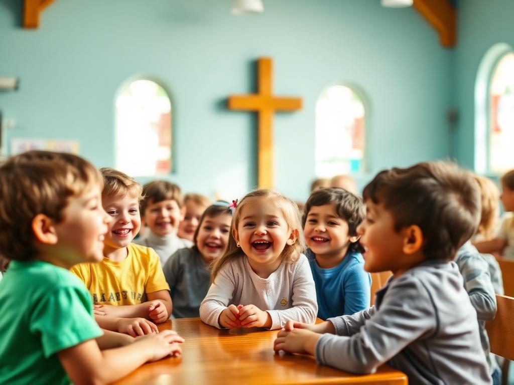Children at Sunday school